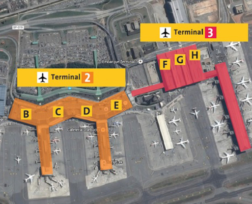 GRU Airport map